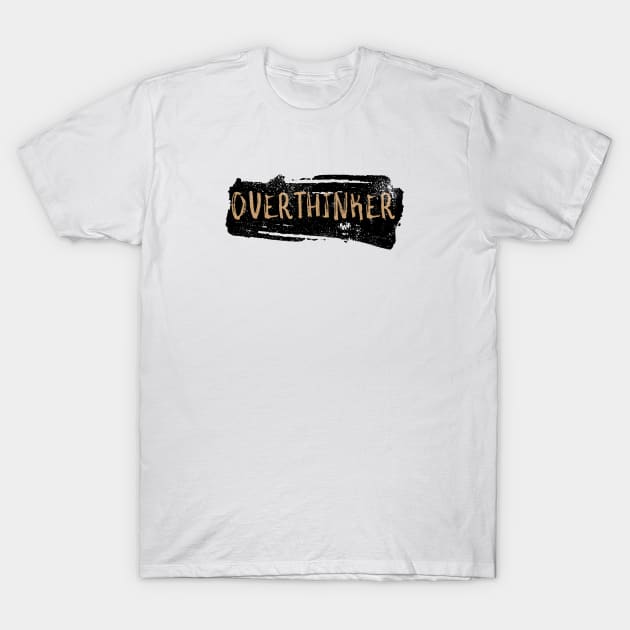 Overthinker Vintage Graffiti Art T-Shirt by Commykaze